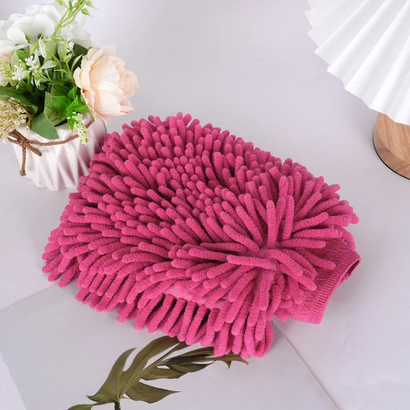 Gant lavage voiture rose