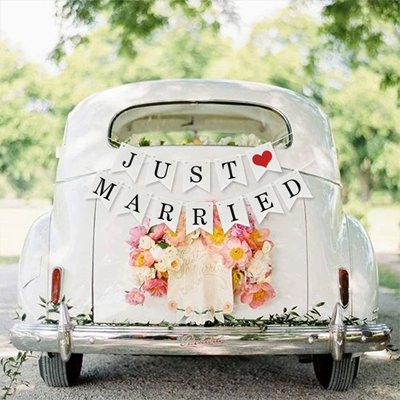 Décoration voiture mariage | Élégance