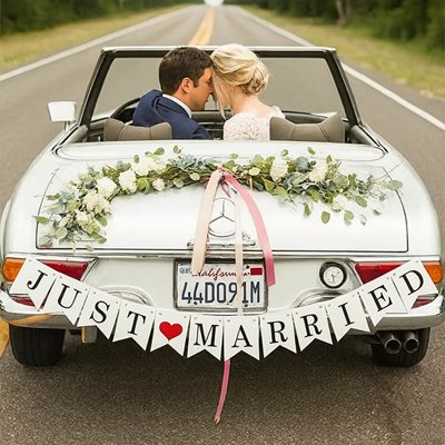 Décoration voiture mariage | Élégance
