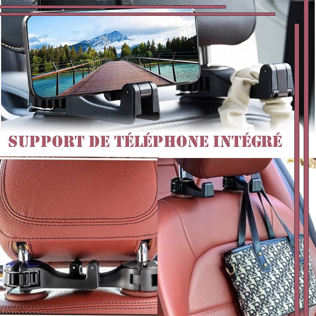Crochet universel de siège arrière - CarSeatLink - AUTO FASHION ACCESSOIRES